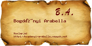 Bogdányi Arabella névjegykártya